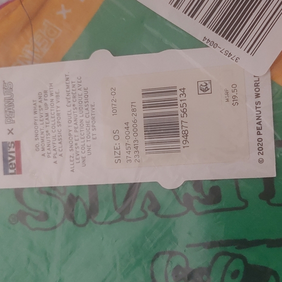 Levi × Peanuts collaboration Tee w/ Levi × Peanuts Bandana...Fire! Size M - NEW! - Picture 14 of 14